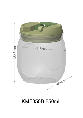 850ml ODM PP Gıda Sınıfı Plastik Şişe Kolay Kilit 1200ml