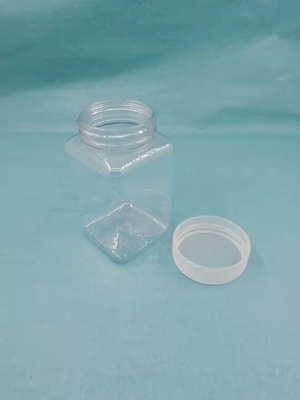 Kapaklı Parlak Plastik Kare Kavanozlar Toz Geçirmez 250ml Kapasite